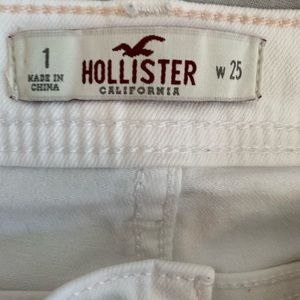 Hollister white low rise shorts